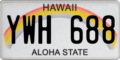 HI license plate YWH688