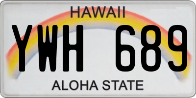 HI license plate YWH689