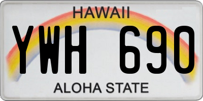 HI license plate YWH690