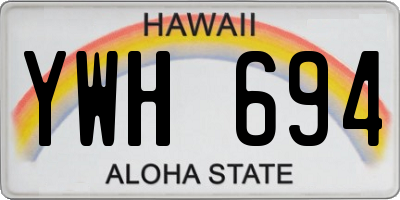 HI license plate YWH694