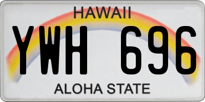 HI license plate YWH696