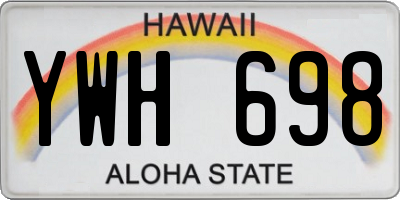 HI license plate YWH698