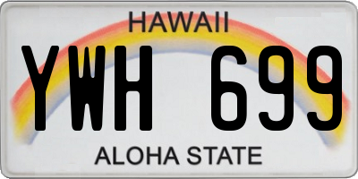 HI license plate YWH699