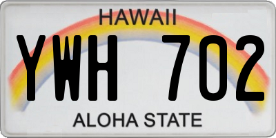 HI license plate YWH702