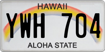 HI license plate YWH704
