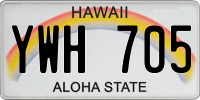 HI license plate YWH705