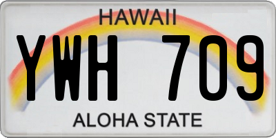 HI license plate YWH709