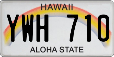 HI license plate YWH710