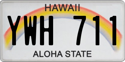 HI license plate YWH711
