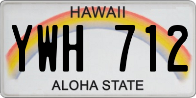 HI license plate YWH712