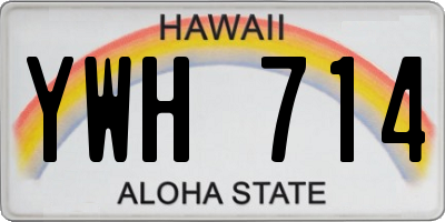 HI license plate YWH714
