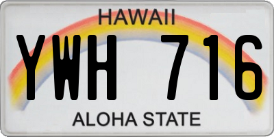 HI license plate YWH716
