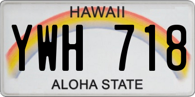 HI license plate YWH718