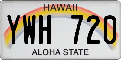 HI license plate YWH720