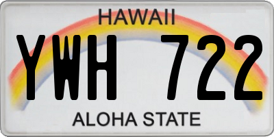 HI license plate YWH722