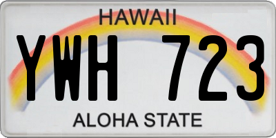 HI license plate YWH723