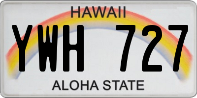 HI license plate YWH727