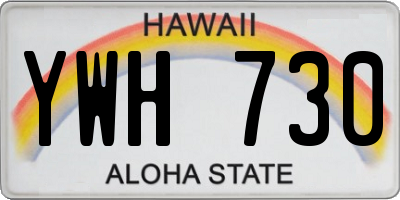 HI license plate YWH730