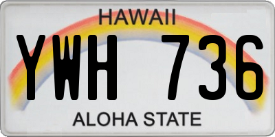 HI license plate YWH736