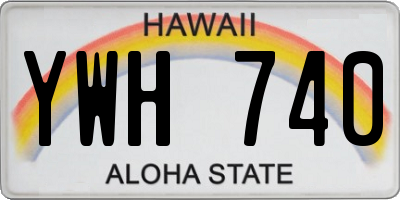 HI license plate YWH740