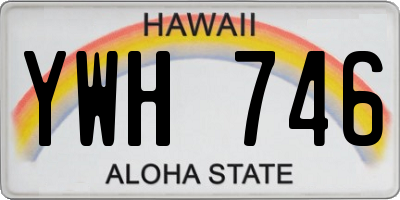 HI license plate YWH746