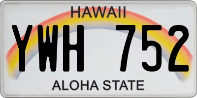 HI license plate YWH752