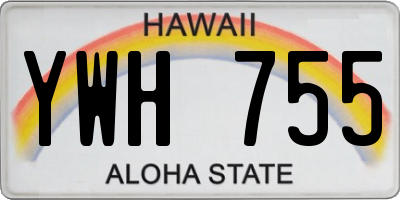 HI license plate YWH755