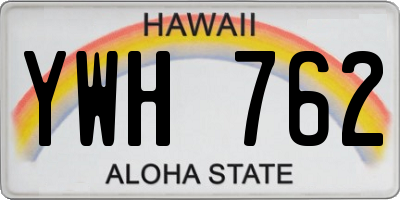 HI license plate YWH762