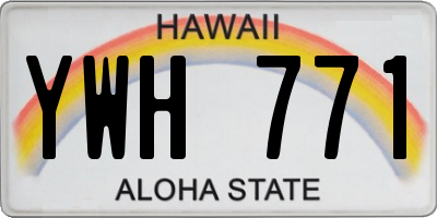 HI license plate YWH771