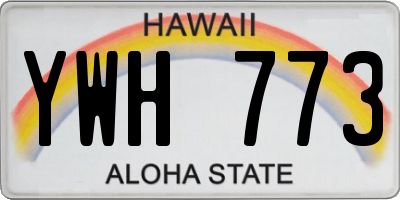 HI license plate YWH773