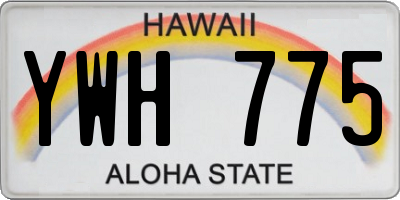 HI license plate YWH775