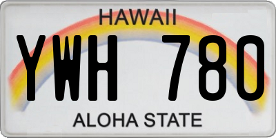 HI license plate YWH780