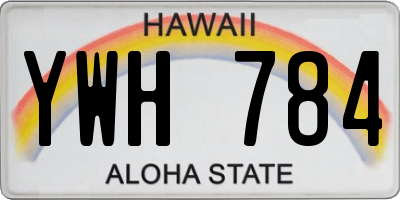 HI license plate YWH784