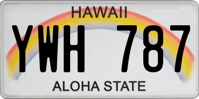 HI license plate YWH787
