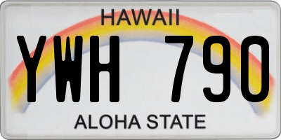 HI license plate YWH790