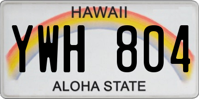 HI license plate YWH804