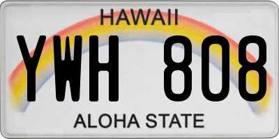 HI license plate YWH808