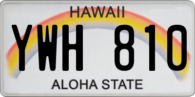 HI license plate YWH810