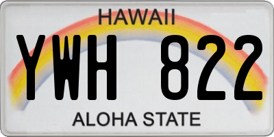 HI license plate YWH822