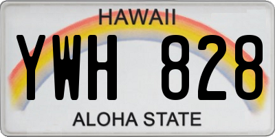 HI license plate YWH828