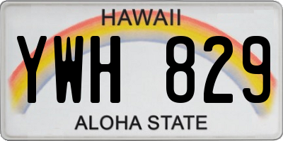 HI license plate YWH829