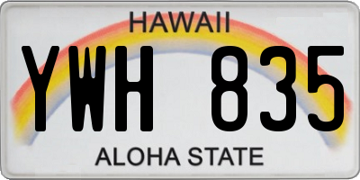 HI license plate YWH835