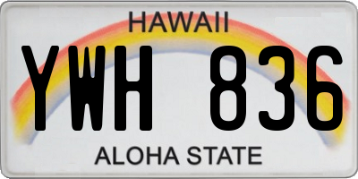 HI license plate YWH836