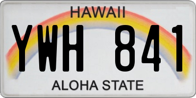 HI license plate YWH841