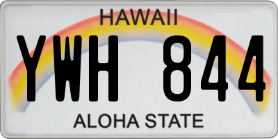 HI license plate YWH844