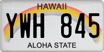 HI license plate YWH845