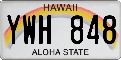 HI license plate YWH848