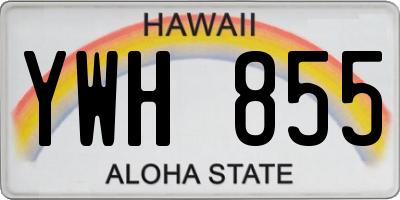 HI license plate YWH855