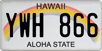 HI license plate YWH866