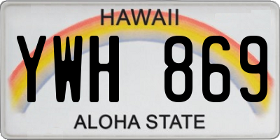 HI license plate YWH869